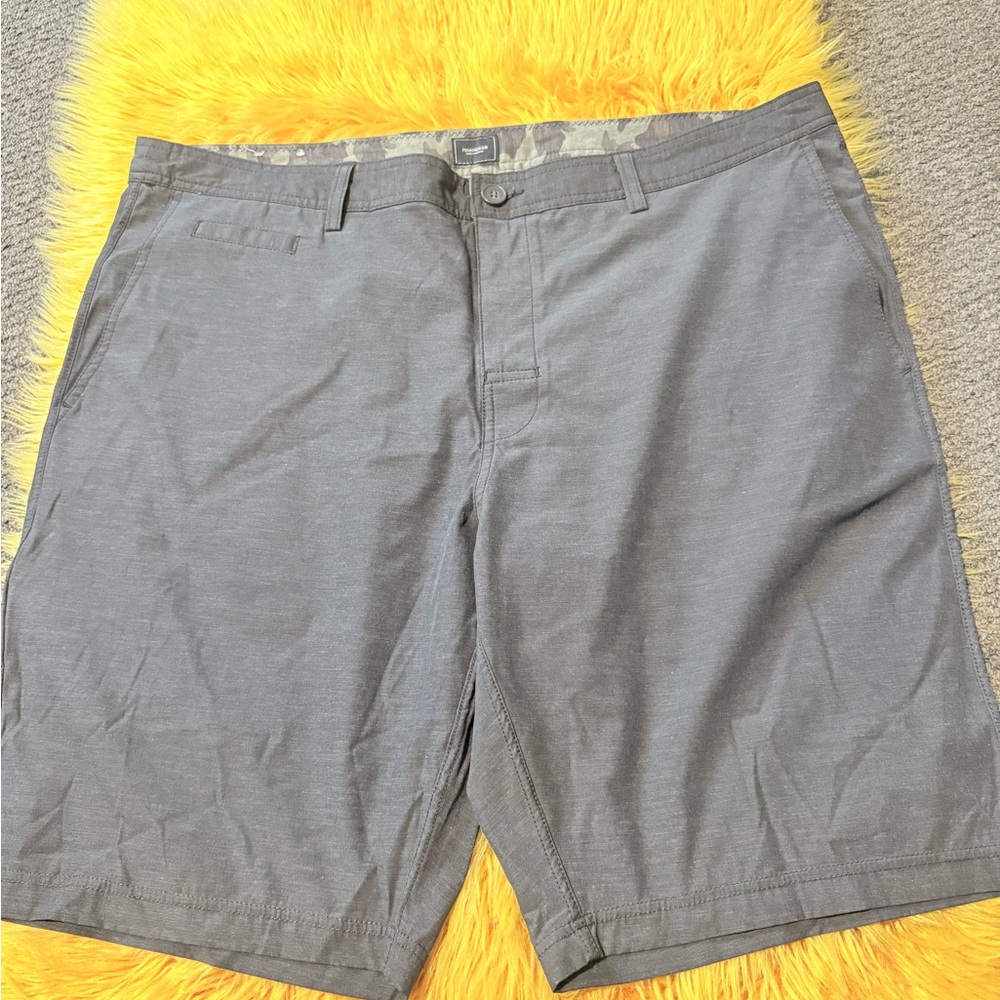 7 Diamonds Charcoal Flat Front Shorts